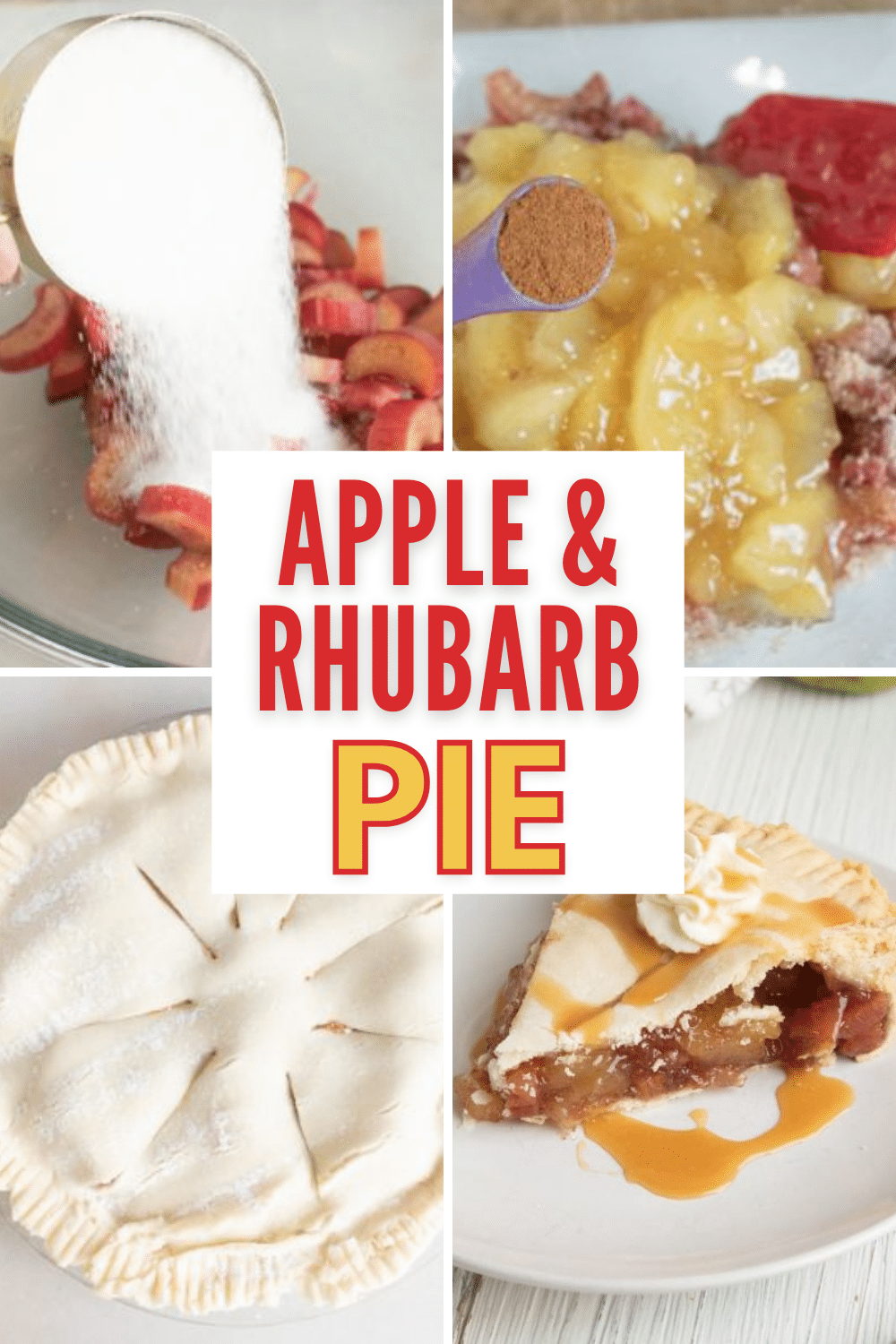 Apple and Rhubarb Pie is the perfect dessert for fall and Thanksgiving. This delicious pie is full of fruit and flavor and looks amazing on your table. #apples #rhubarb #pie via @wondermomwannab