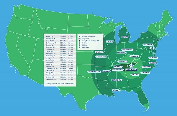 a blue and green map of the united states