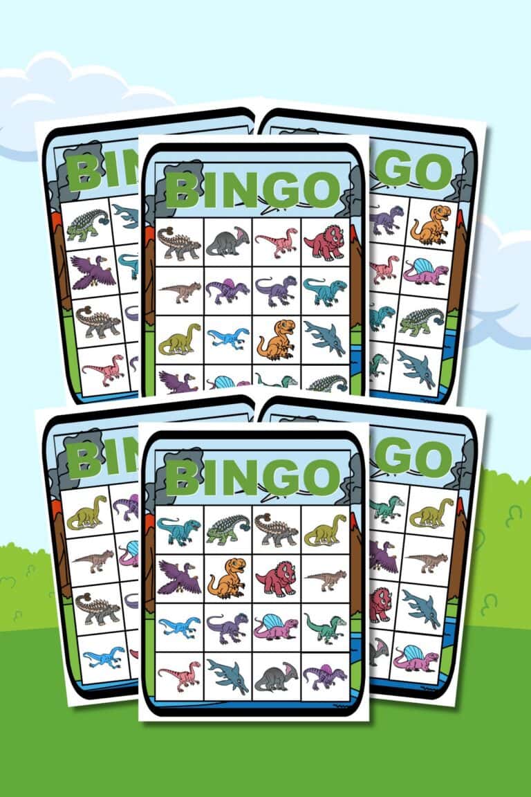 Printable Dinosaur Bingo Game For Kids