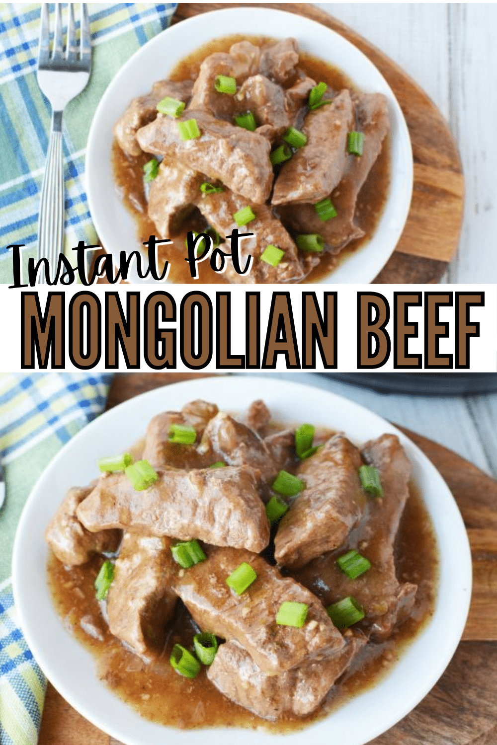 This Instant Pot Mongolian Beef is even better than takeout and so easy to make in your pressure cooker! #instantpot #pressurecooker #mongolianbeef #dinnerrecipe via @wondermomwannab