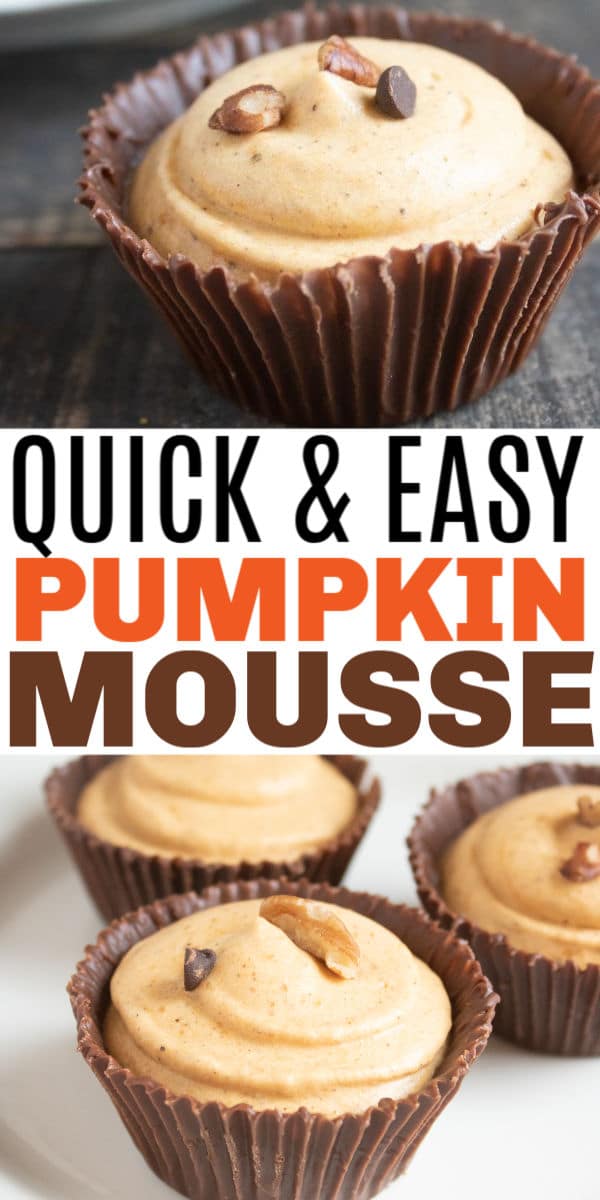 Easy pumpkin mousse is an elegant dessert recipe that is actually very simple to make. This is a great Thanksgiving dessert recipe for a crowd. #mousse #pumpkin #dessert via @wondermomwannab