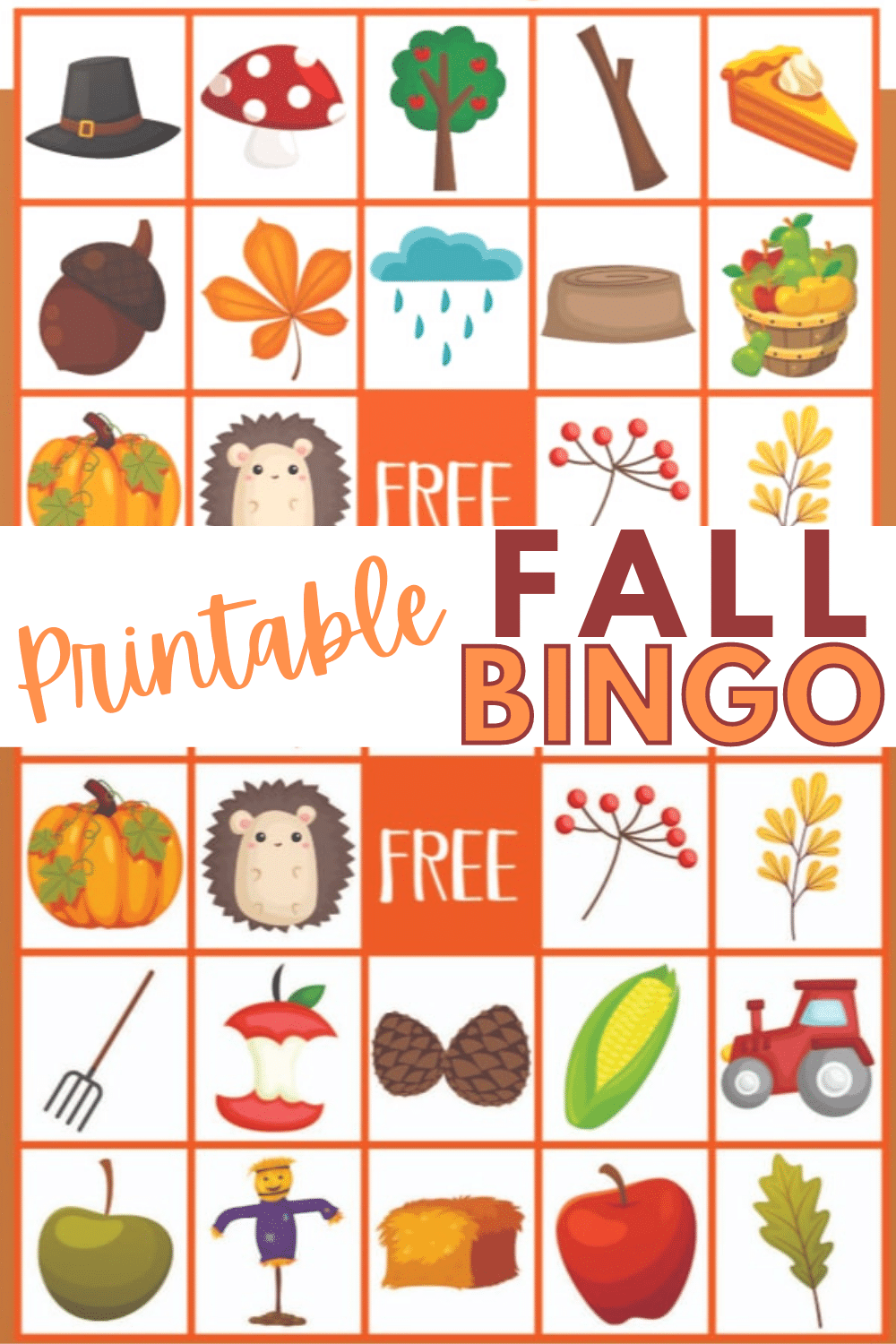 Printable Fall Bingo For Kids