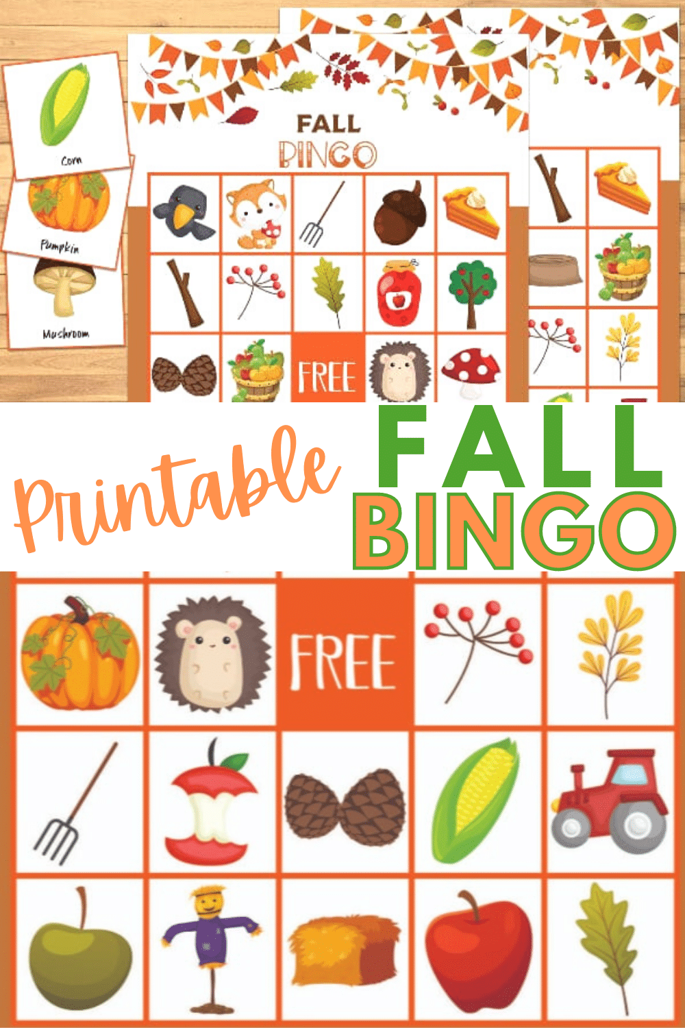 Printable Fall Bingo is a great activity for kids during the autumn months. This game is perfect for fall birthday parties or school parties. #printables #fall #bingo via @wondermomwannab