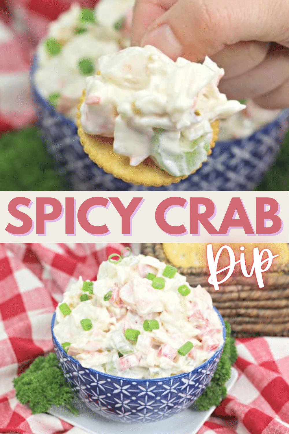 Spicy Crab Dip is the perfect party food. Crab meat, bell peppers, cream cheese and more make this a decadent appetizer for any party. #crab #appetizers #dip via @wondermomwannab
