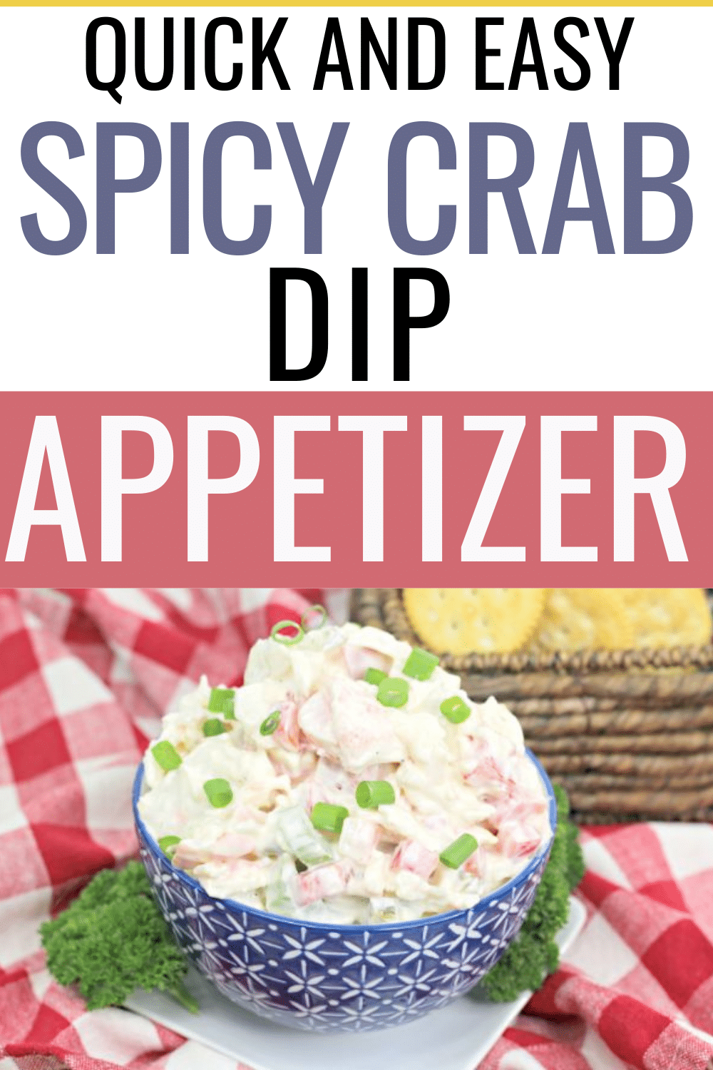 Spicy Crab Dip is the perfect party food. Crab meat, bell peppers, cream cheese and more make this a decadent appetizer for any party. #crab #appetizers #dip via @wondermomwannab