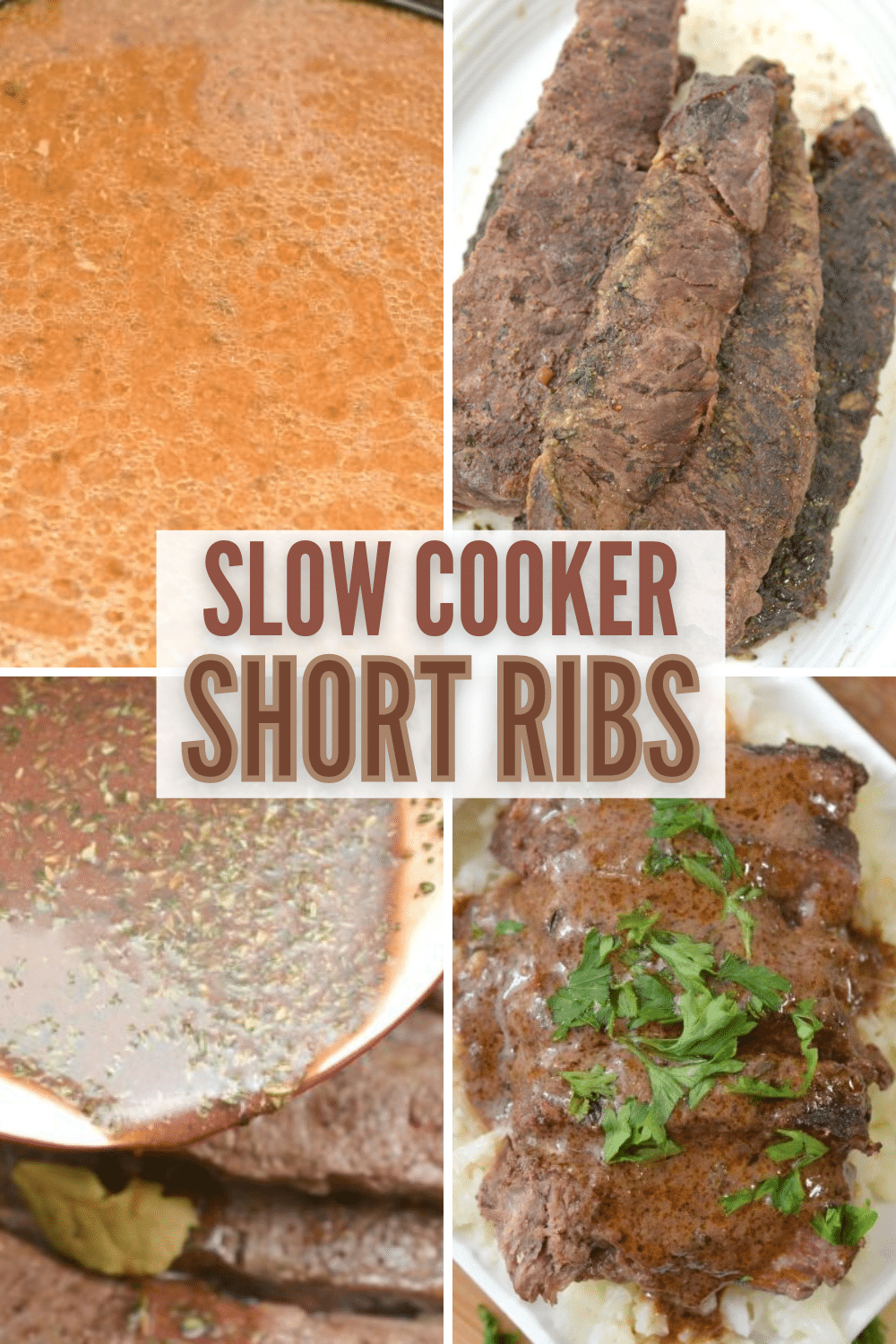 Slow Cooker Short Ribs make dinner a breeze. This easy short ribs recipe will have your family asking for seconds again and again. #slowcooker #ribs #shortribs via @wondermomwannab