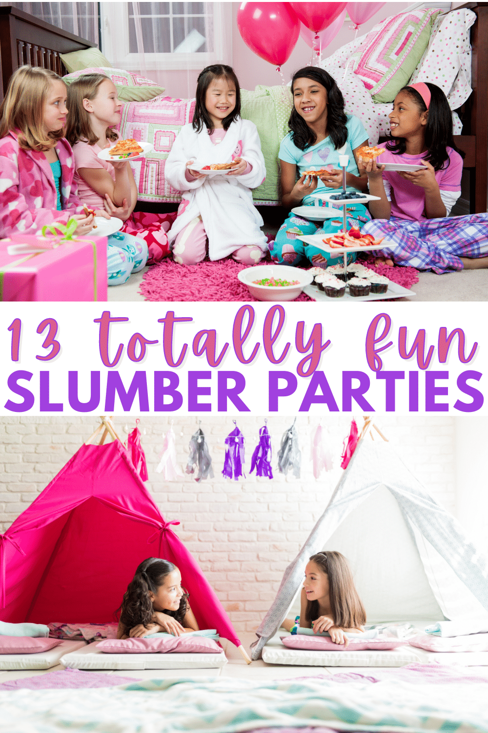 Really fun slumber party ideas to turn any sleepover into a night to remember! Choose one theme or combine several for a variety-filled evening. So many good suggestions! #sleepover #slumberparty #birthdays via @wondermomwannab