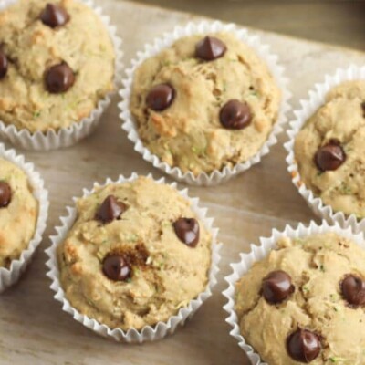 healthy chocolate chip muffins