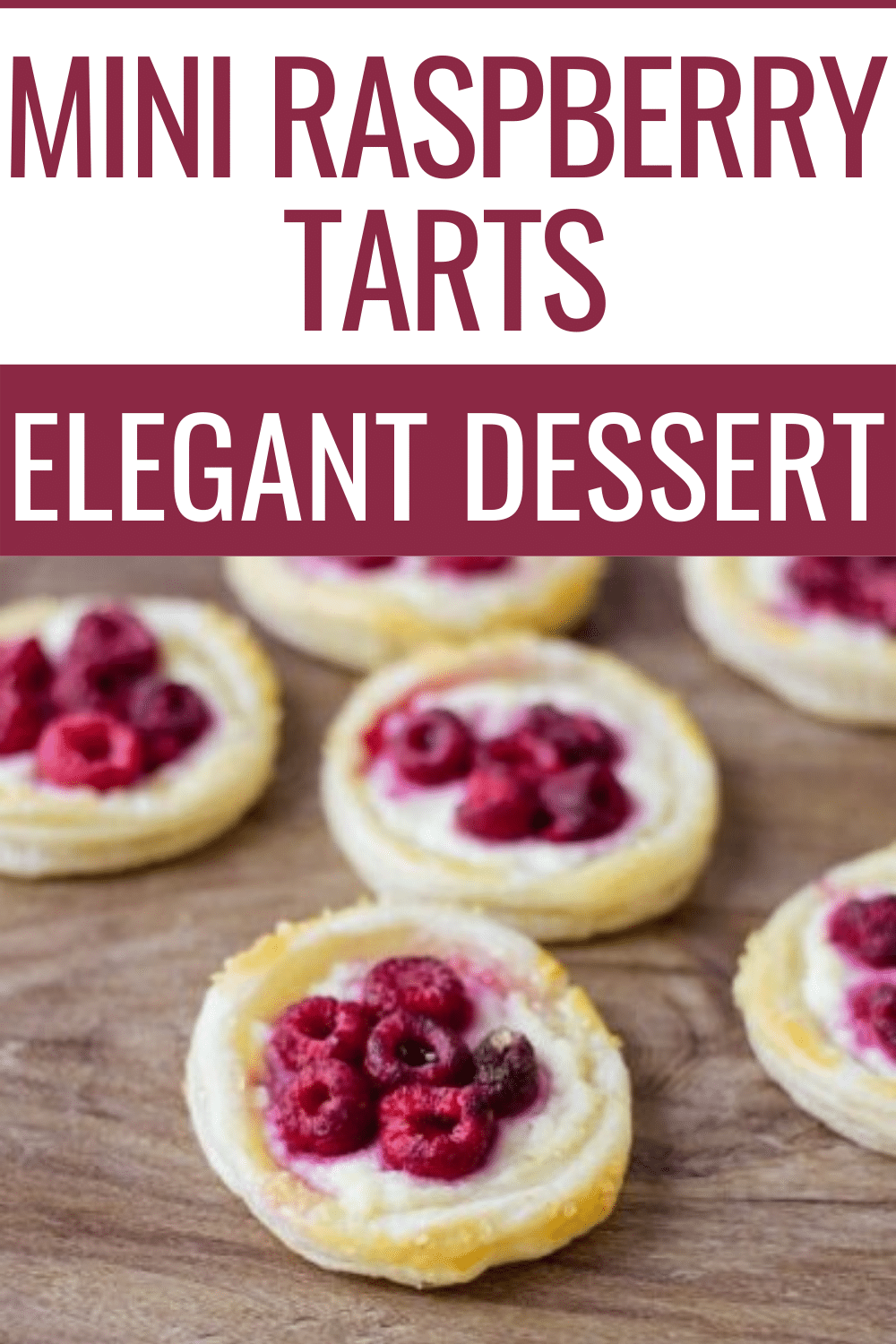 This easy raspberry tart recipe is so easy to make using puff pastry dough. These fruit tarts are delicious and look beautiful on a platter. #raspberries #fruittarts #puffpastry via @wondermomwannab