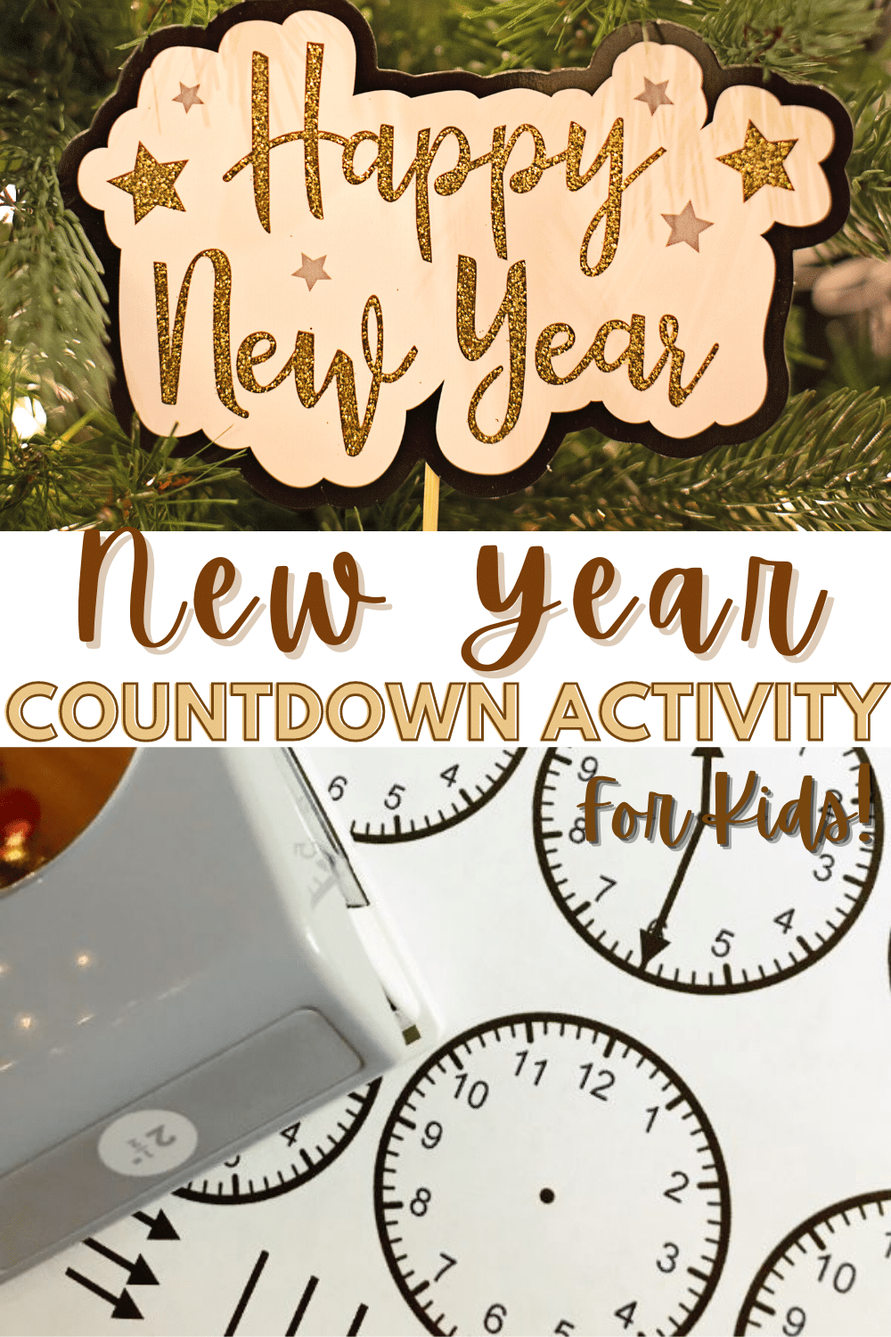 This New Year Countdown Activity for Kids is easy to throw together and will keep kids excited and entertained all evening long on New Year's Eve. #newyearseve #printables #activitiesforkids via @wondermomwannab