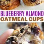 blueberry almond baked oatmeal cups