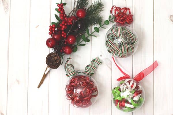 Easy Curled Ribbon Ornaments