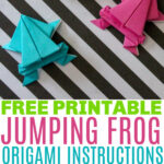 free printable origami jumping frog instructions