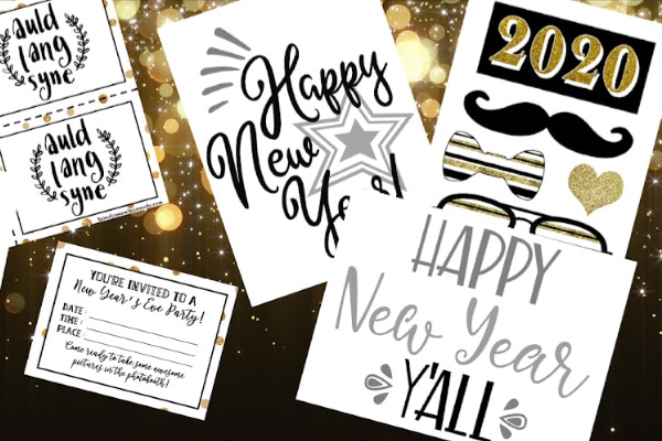 printables for a New Year's Eve Party Planning Kit