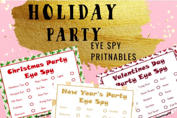 Printable I Spy Games for Winter Holidays