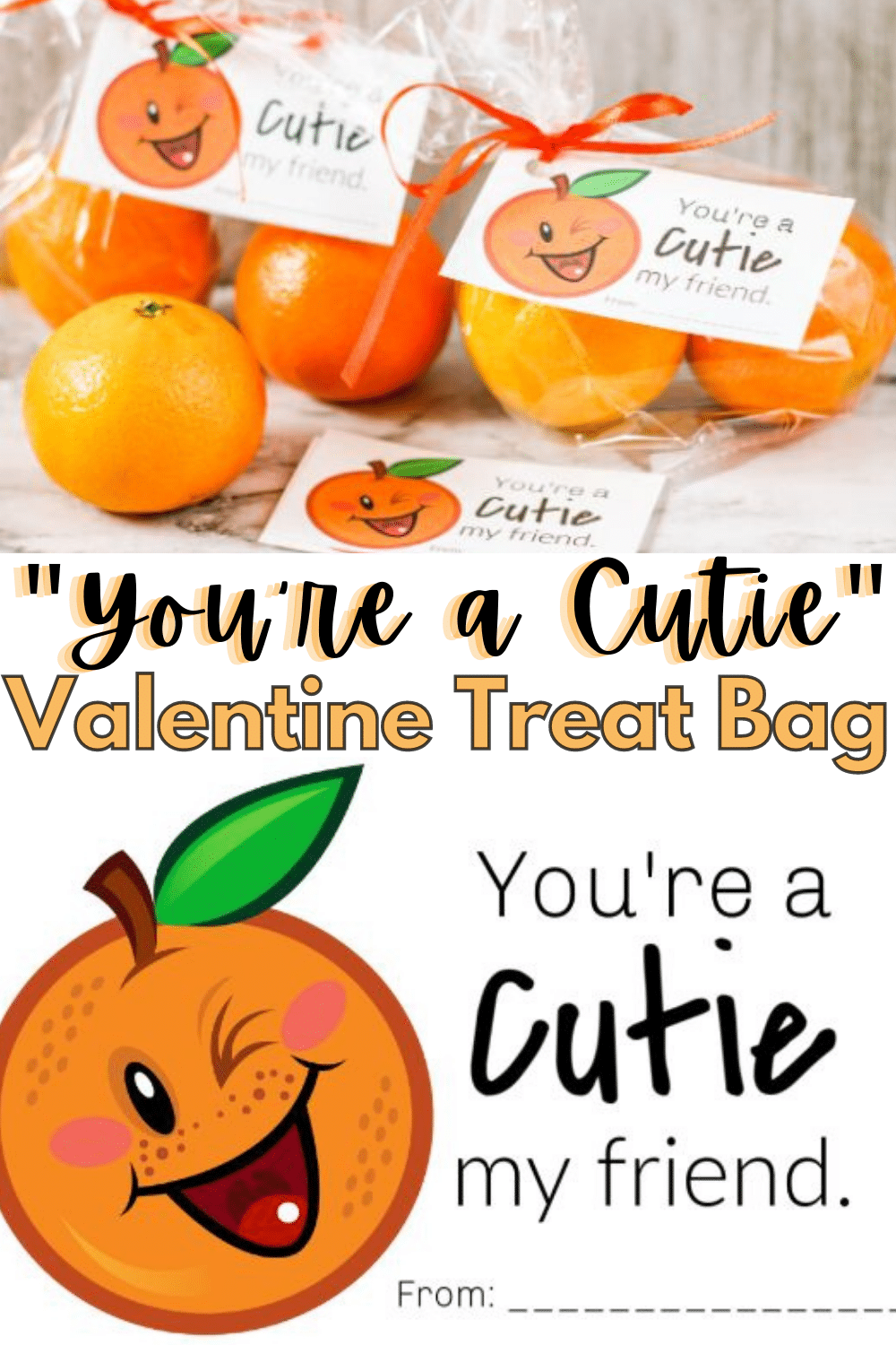 These cutie valentine treat bags are adorable and a great non-candy alternative for Valentine's Day. Instructions include a free "You're a Cutie" printable! #homemade #valentine #noncandy via @wondermomwannab