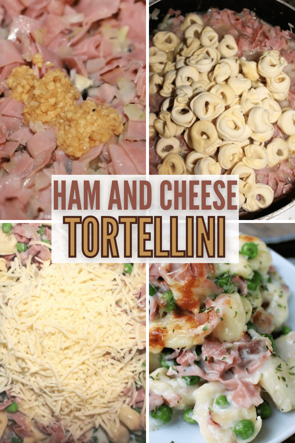 This family-friendly Ham and Cheese Tortellini casserole dinner recipe is quick and easy to make. This flavorful dish will become a family favorite. #tortellini #ham #easydinnerideas via @wondermomwannab