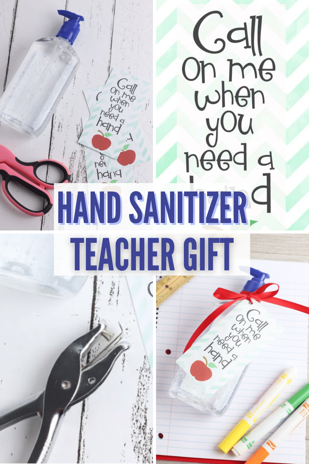 This Hand Sanitizer Teacher Gift is quick to make with a cute printable tag. Give hand sanitizer gifts to teachers and all school staff to show you care. #teachergifts #printables #printabletags via @wondermomwannab