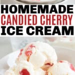 homemade candied cherry ice cream