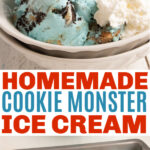 homemade cookie monster ice cream
