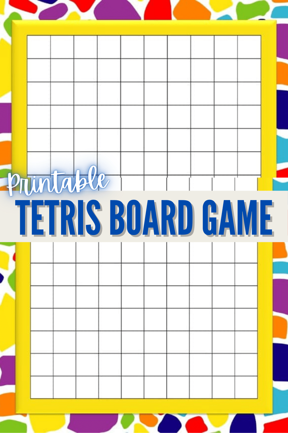 This printable Tetris board game is a great screen-free activity for kids or adults. The kit includes instructions, the board and 2 scoring versions. #printables #printablegames #freeprintables via @wondermomwannab
