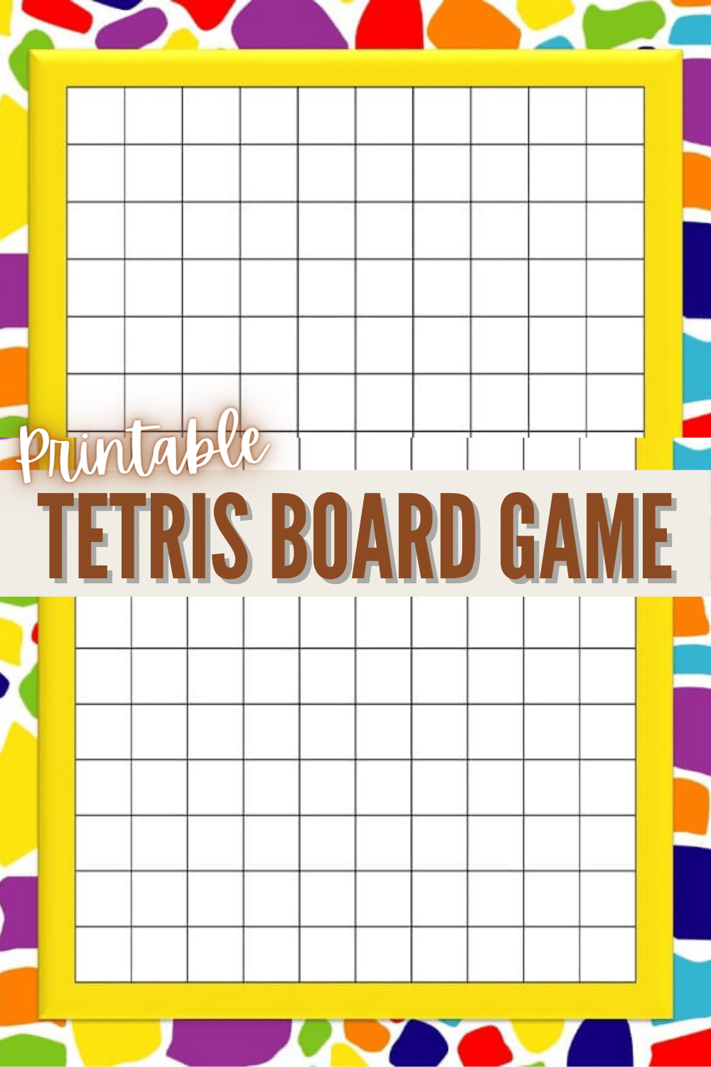 This printable Tetris board game is a great screen-free activity for kids or adults. The kit includes instructions, the board and 2 scoring versions. #printables #printablegames #freeprintables via @wondermomwannab