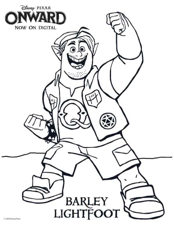 Barley Lightfoot coloring page from the movie Onward