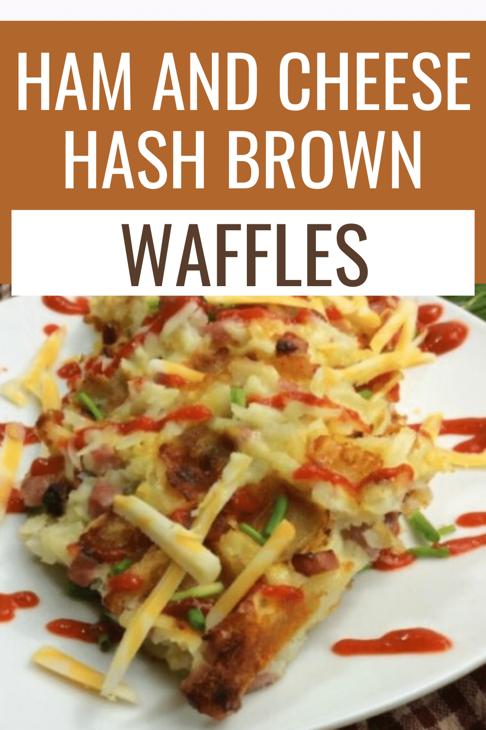 Ham and Cheese Hash Brown Waffles are packed full of ham, hash browns, eggs and cheese. These make an excellent breakfast and are easy to make. #waffles #wafflemaker #hashbrowns #breakfast via @wondermomwannab