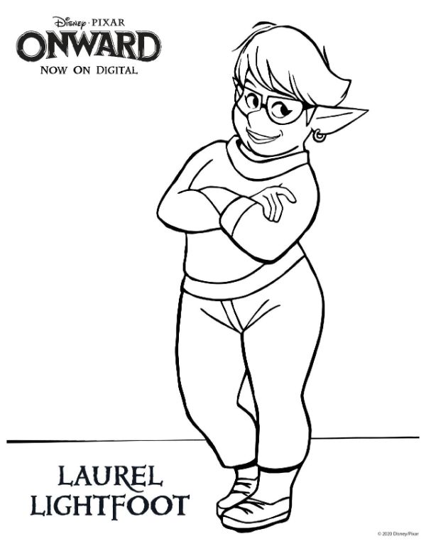 Laurel Lightfoot coloring page from the movie Onward
