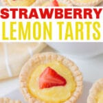 mini strawberry lemon tarts