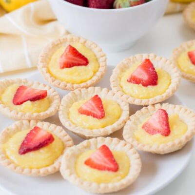 easy mini strawberry lemon tarts