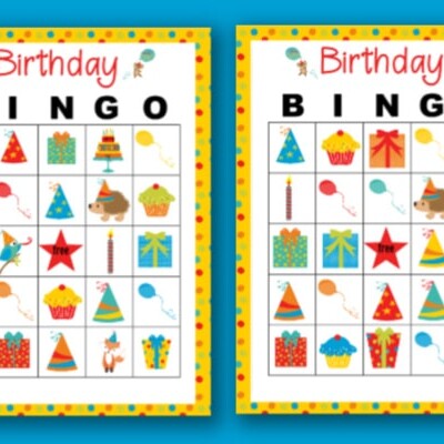 Birthday Bingo for boys or girls