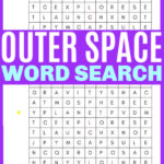 Outer Space Word Search for Kids