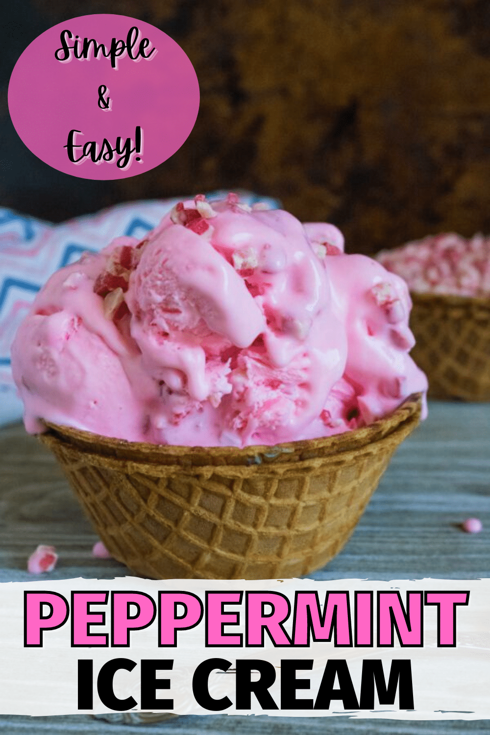 This is the best peppermint ice cream you will ever make. It is an easy homemade no churn ice cream recipe that is overflowing with peppermint flavor. #homemadeicecream #icecream #peppermint via @wondermomwannab