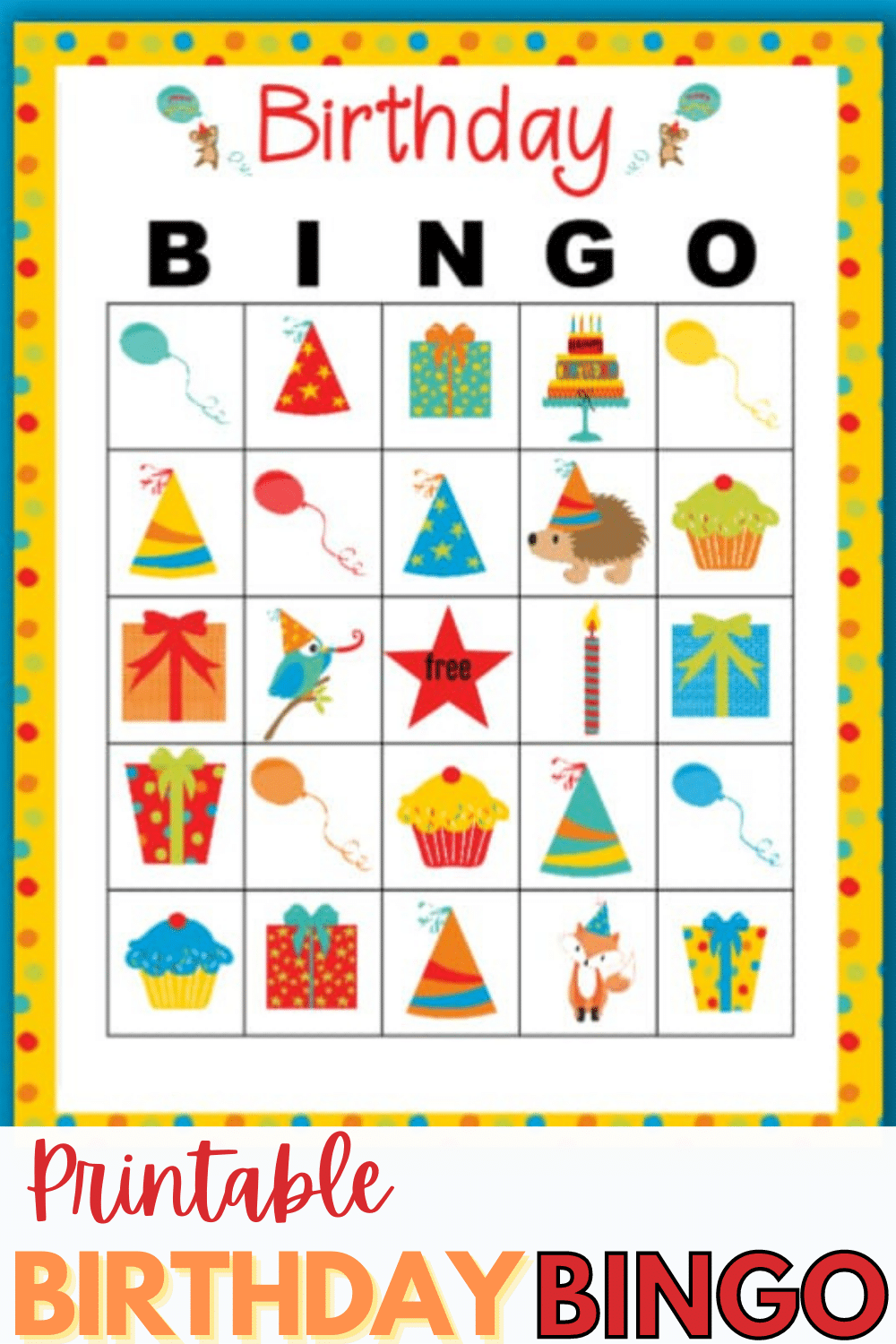 Printable birthday bingo cards are a fun way to keep kids entertained at a home birthday party. These brightly colored cards are perfect for boys or girls. #bingo #printables #birthdayparties via @wondermomwannab