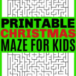 printable Christmas maze for kids