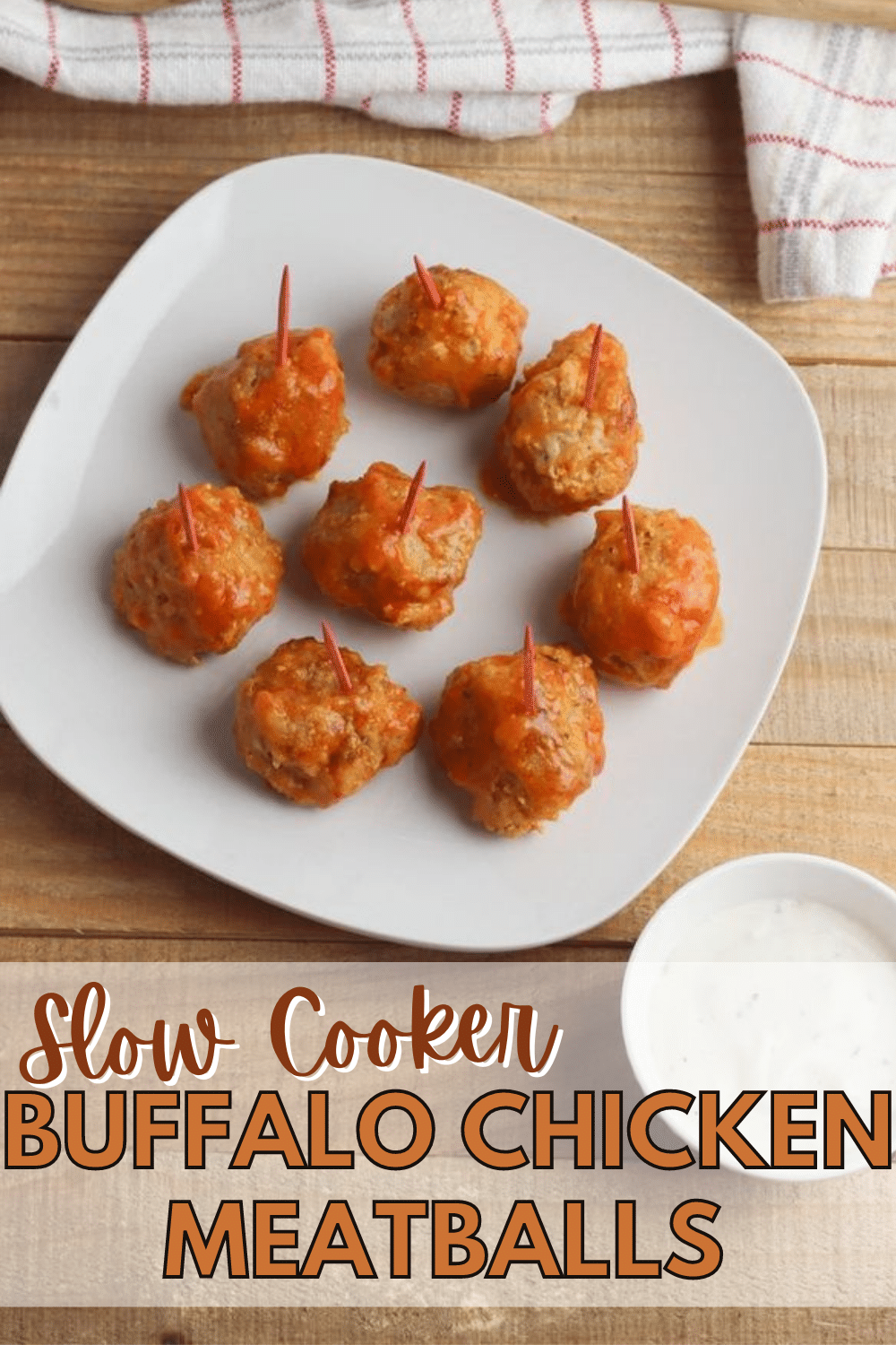 This slow cooker buffalo chicken meatball recipe is bold and delicious. The chicken meatballs make a great party appetizer or main dish recipe. #buffalosauce #meatballs #slowcooker via @wondermomwannab