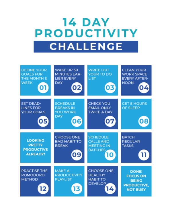 14 day productivity challenge
