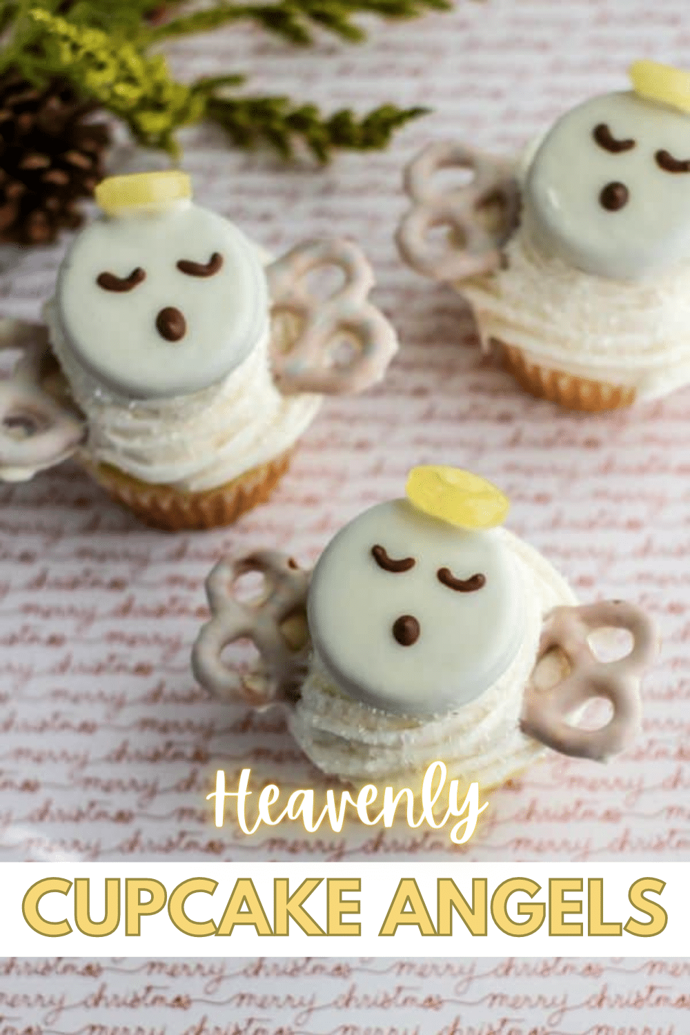 These heavenly cupcake angels only take a few simple ingredients to create and make a fun, but subtle addition to your dessert table. Ideal for any religious-based holiday or party. #clevercupcakes #funfood #angels #cupcakes via @wondermomwannab
