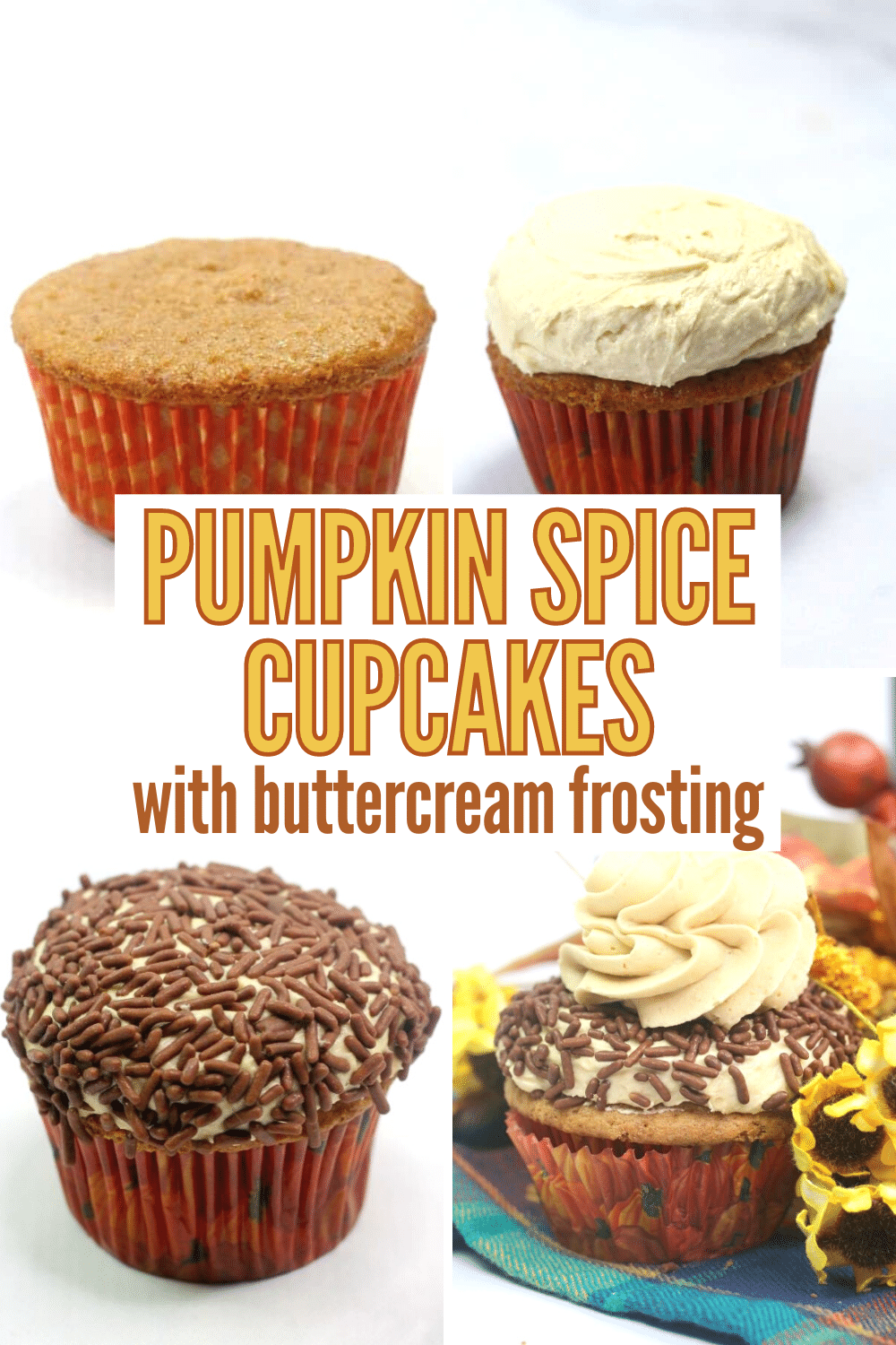 Made from scratch, these pumpkin spice cupcakes are everything great about Fall. Topped with a buttercream frosting made with Bailey's pumpkin spice liqueur, they're pure bliss! #cupcakes #pumpkinspice #FallFood via @wondermomwannab