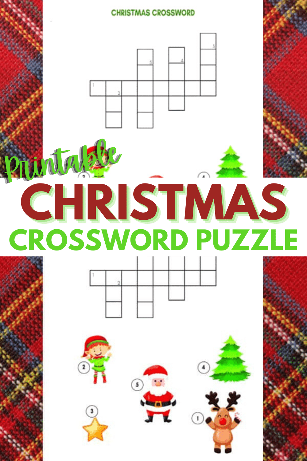 This fun and educational printable Christmas Crossword Puzzle for Kids would be a great activity for a class at school or to do at home during the holidays. #crosswordpuzzle #printables #christmas #forkids via @wondermomwannab