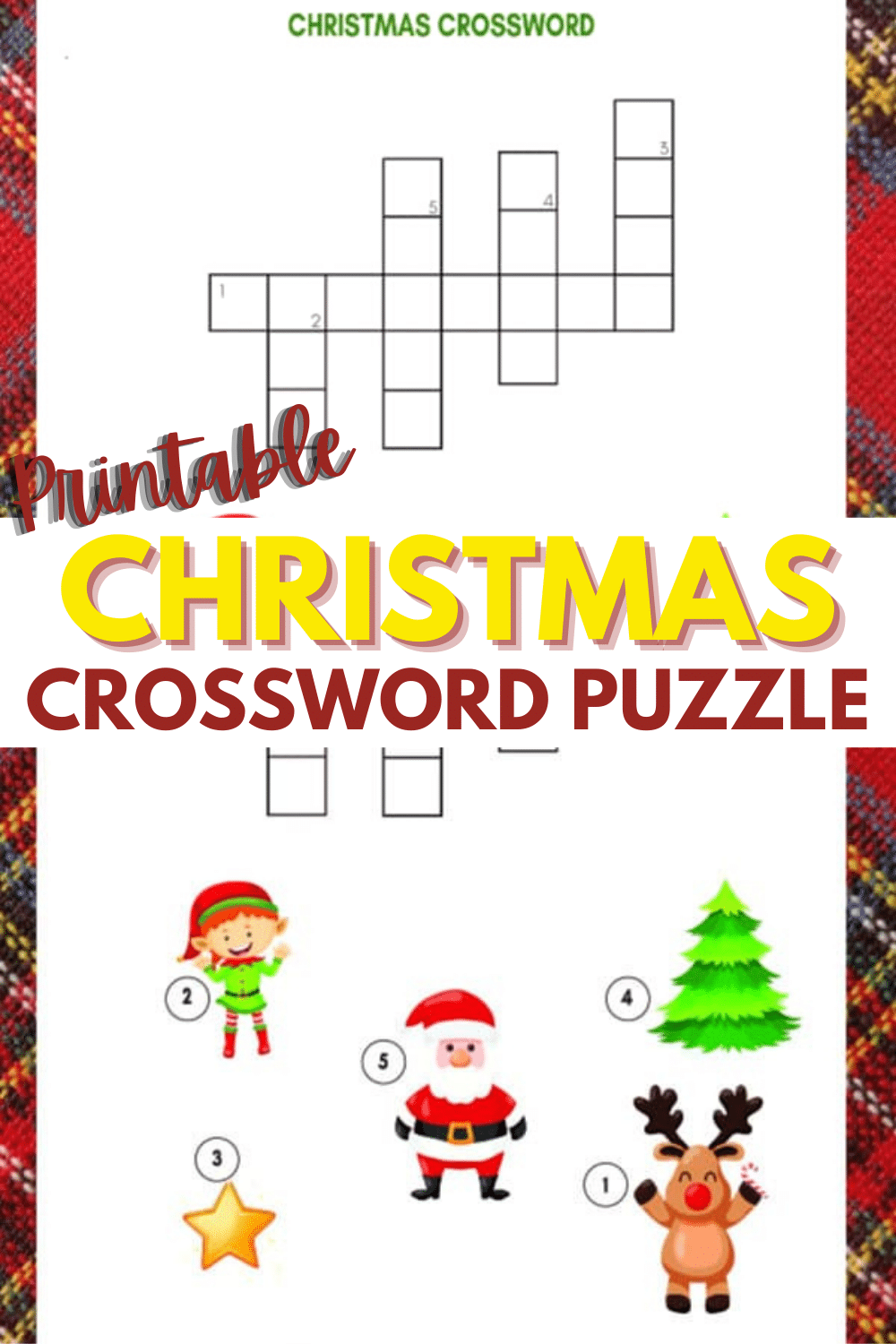 This fun and educational printable Christmas Crossword Puzzle for Kids would be a great activity for a class at school or to do at home during the holidays. #crosswordpuzzle #printables #christmas #forkids via @wondermomwannab