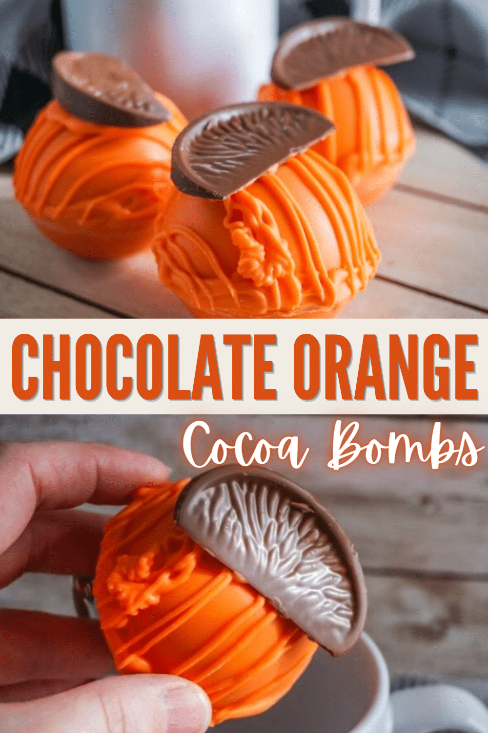 These Chocolate Orange Hot Cocoa Bombs are how the holidays are supposed to taste! Sweet and full of flavor! #hotcocoabombs #hotcocoa #chocolateorange #holidays via @wondermomwannab