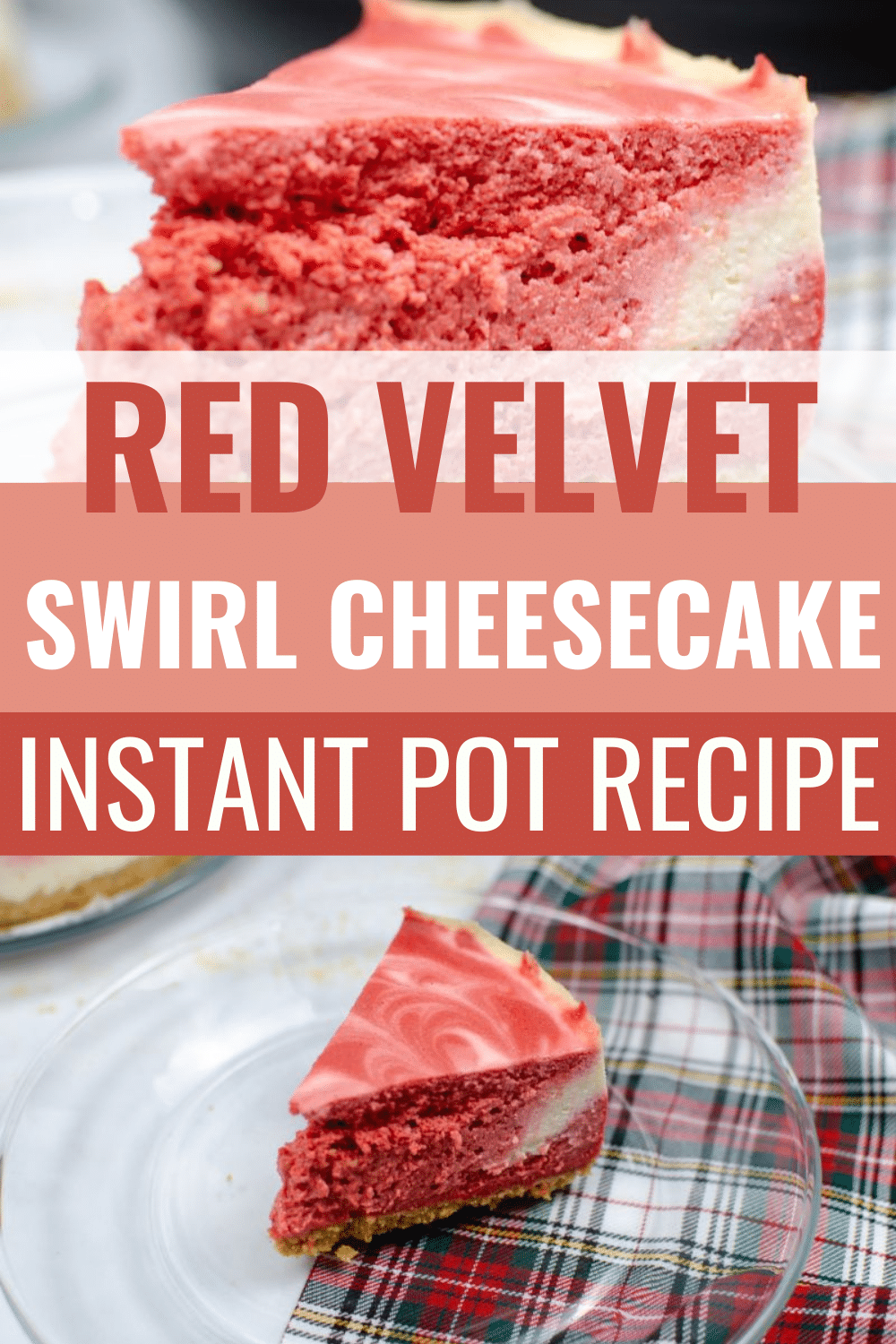 Red velvet swirl cheesecake is easy to make in an instant pot. The recipe uses a graham cracker crust & creamy red velvet topping. Delicious! #instantpot #pressurecooker #cheesecake #redvelvet via @wondermomwannab