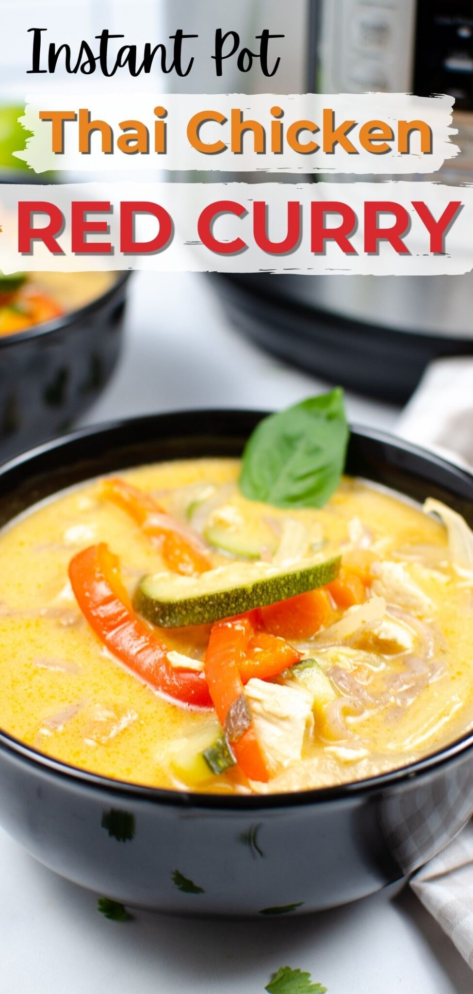 This instant pot Thai chicken curry is rich, flavorful, and fragrant. Just 30 minutes in an instant pot gives you the perfect spicy weeknight dinner! #thaichickencurry #chickencurry #thaifood #chicken #instantpot via @wondermomwannab