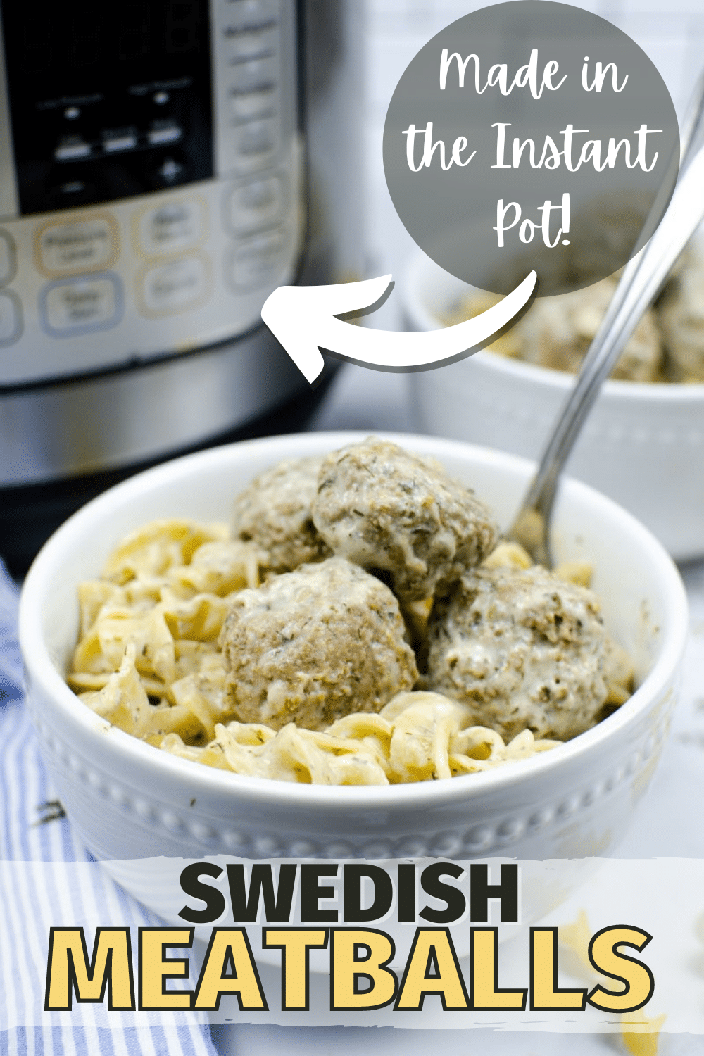 These tender turkey meat instant pot Swedish meatballs are delicious and creamy. Make these flavorful meatballs at home for a classic weeknight dinner! #instantpot #swedishmeatballs #turkey #meatballs #dinner via @wondermomwannab