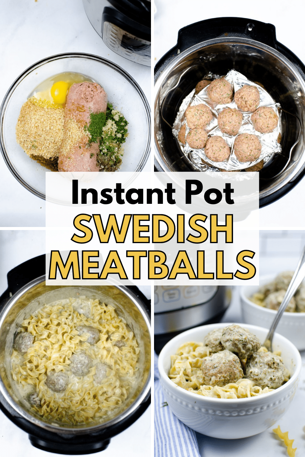 These tender turkey meat instant pot Swedish meatballs are delicious and creamy. Make these flavorful meatballs at home for a classic weeknight dinner! #instantpot #swedishmeatballs #turkey #meatballs #dinner via @wondermomwannab