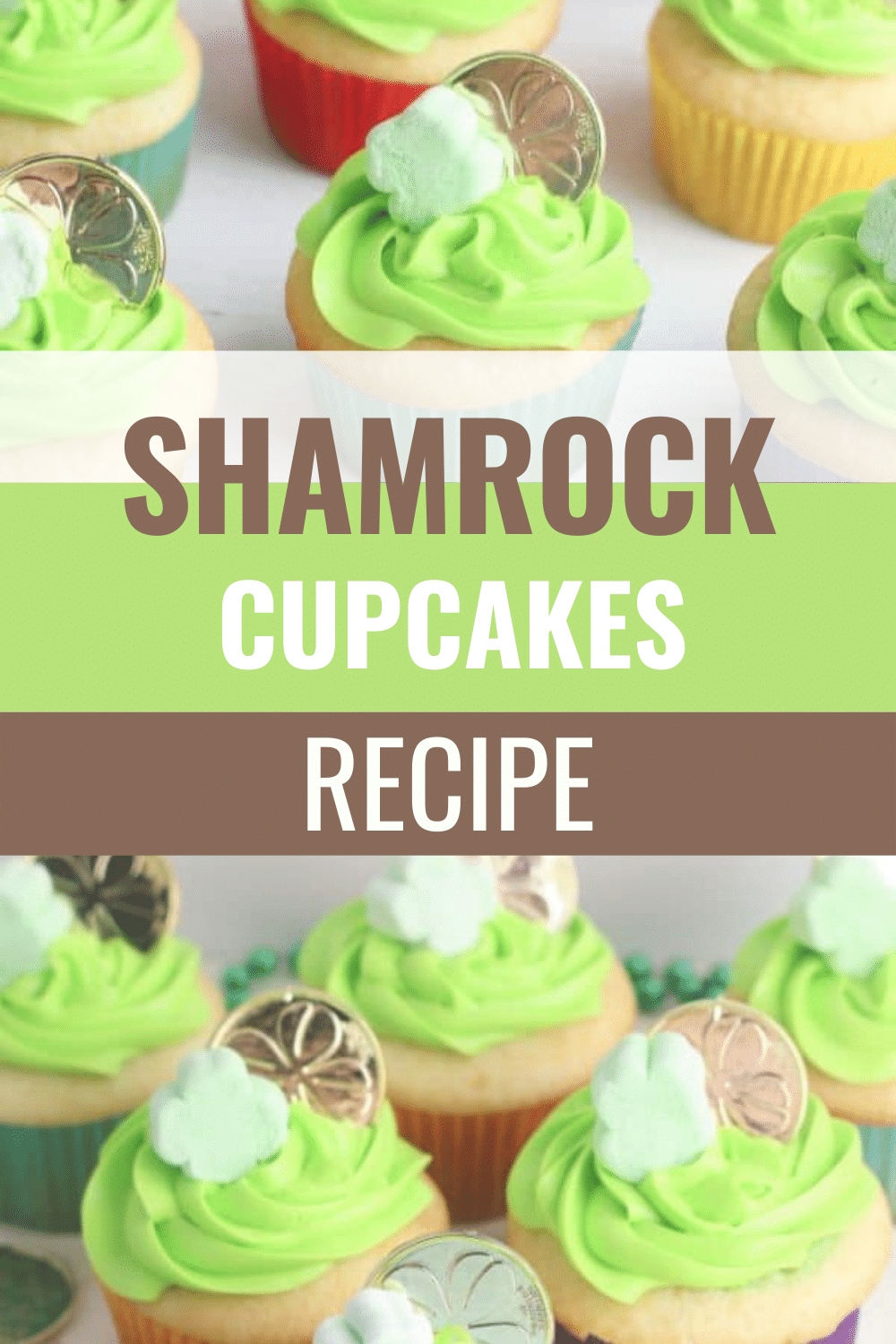 These Easy Shamrock Cupcakes are sure to satisfy the most mischievous of leprechauns. Anyone who gets to enjoy one will certainly feel lucky! #stpatricksday #shamrock #cupcakes via @wondermomwannab