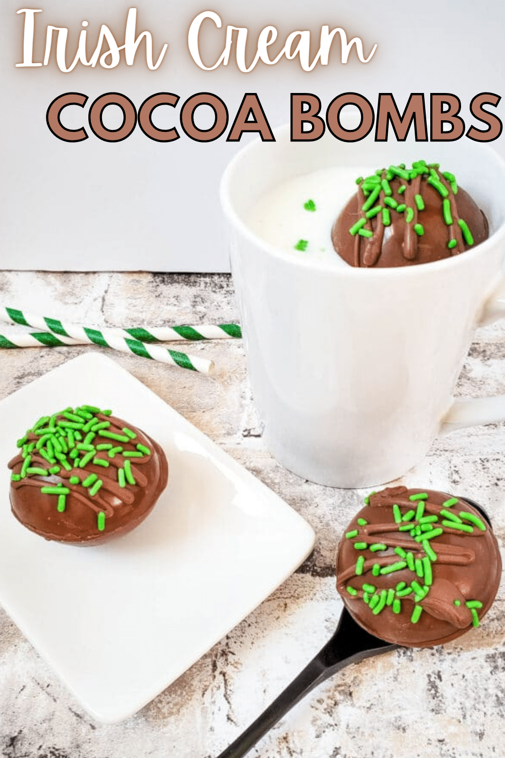 Looking for a tasty treat for just the 21 and over crowd? These Irish Cream Liqueur Hot Cocoa Bombs are the perfect way to warm up fast! #hotcocoabombs #irishcream #hotcocoa #hotchocolate #liqueur via @wondermomwannab