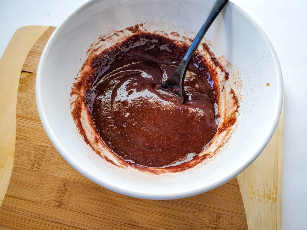 melting the chocolate in a bowl